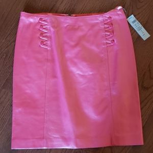 Real leather skirt